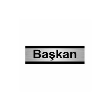 Özarslan Dizayn Başkan 5x20 cm Gümüş Renk Metal Yönlendirme Levhası
