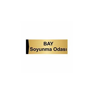 Özarslan Dizayn Bay Soyunma Odası 7x20 cm Altın Renk Metal Yönlendirme Levhası