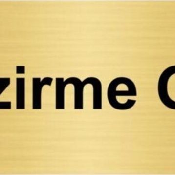 Özarslan Dizayn Bay Soyunma Odası 7x20 cm Altın Renk Metal Yönlendirme Levhası