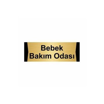 Özarslan Dizayn Bebek Bakım Odası 5x20 cm Altın Renk Metal Yönlendirme Levhası