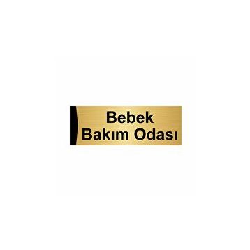 Özarslan Dizayn Bebek Bakım Odası 5x20 cm Altın Renk Metal Yönlendirme Levhası