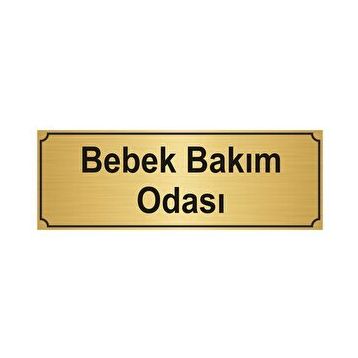 Özarslan Dizayn Bebek Bakım Odası 5x20 cm Altın Renk Metal Yönlendirme Levhası