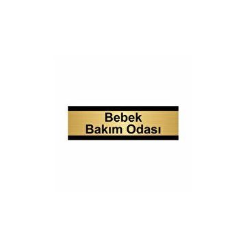 Özarslan Dizayn Bebek Bakım Odası 5x20 cm Altın Renk Metal Yönlendirme Levhası
