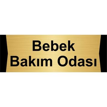 Özarslan Dizayn Bebek Bakım Odası 5x20 cm Altın Renk Metal Yönlendirme Levhası