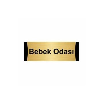 Özarslan Dizayn Bebek Odası 5x20 cm Altın Renk Metal Yönlendirme Levhası