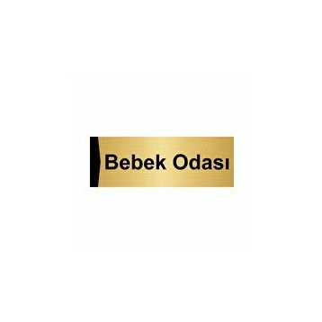 Özarslan Dizayn Bebek Odası 5x20 cm Altın Renk Metal Yönlendirme Levhası