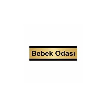 Özarslan Dizayn Bebek Odası 5x20 cm Altın Renk Metal Yönlendirme Levhası