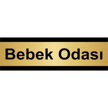 Özarslan Dizayn Bebek Odası 5x20 cm Altın Renk Metal Yönlendirme Levhası