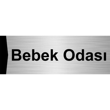 Özarslan Dizayn Bebek Odası 5x20 cm Gümüş Renk Metal Yönlendirme Levhası