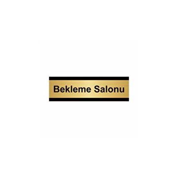 Özarslan Dizayn Bekleme Salonu 10x20 cm Altın Renk Metal Yönlendirme Levhası
