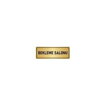 Özarslan Dizayn Bekleme Salonu 10x20 cm Altın Renk Metal Yönlendirme Levhası