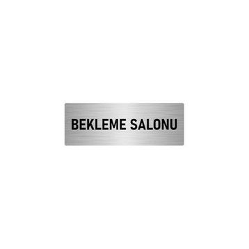 Özarslan Dizayn Bekleme Salonu 10x20 cm Gümüş Renk Metal Yönlendirme Levhası