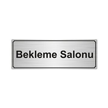 Özarslan Dizayn Bekleme Salonu 10x20 cm Gümüş Renk Metal Yönlendirme Levhası
