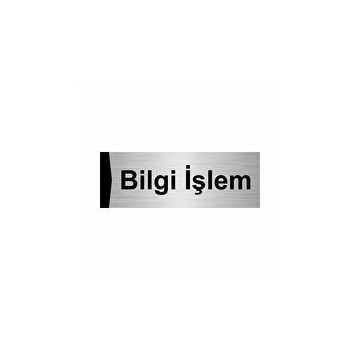 Özarslan Dizayn Bilgi İşlem 5x20 cm Gümüş Renk Metal Yönlendirme Levhası