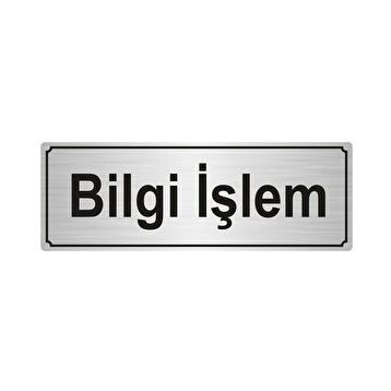 Özarslan Dizayn Bilgi İşlem 5x20 cm Gümüş Renk Metal Yönlendirme Levhası