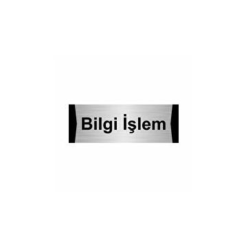 Özarslan Dizayn Bilgi İşlem 5x20 cm Gümüş Renk Metal Yönlendirme Levhası