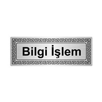 Özarslan Dizayn Bilgi İşlem 7x20 cm Gümüş Renk Metal Yönlendirme Levhası