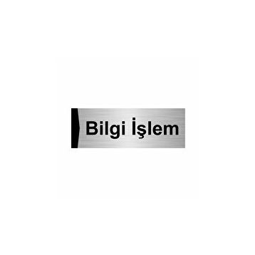 Özarslan Dizayn Bilgi İşlem 7x20 cm Gümüş Renk Metal Yönlendirme Levhası
