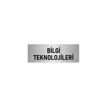 Özarslan Dizayn Bilgi Teknolojileri 10x20 cm Gümüş Renk Metal Yönlendirme Levhası