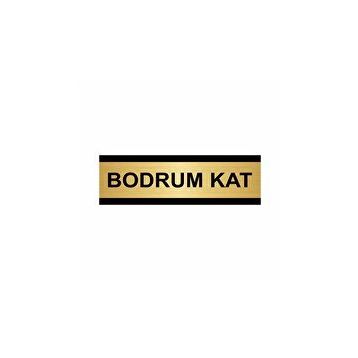 Özarslan Dizayn Bodrum Kat 5x20 cm Altın Renk Metal Yönlendirme Levhası