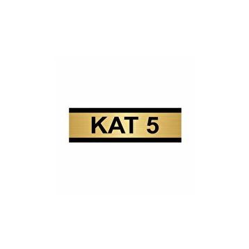 Özarslan Dizayn Bodrum Kat 5x20 cm Altın Renk Metal Yönlendirme Levhası