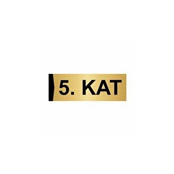 Özarslan Dizayn Bodrum Kat 5x20 cm Altın Renk Metal Yönlendirme Levhası