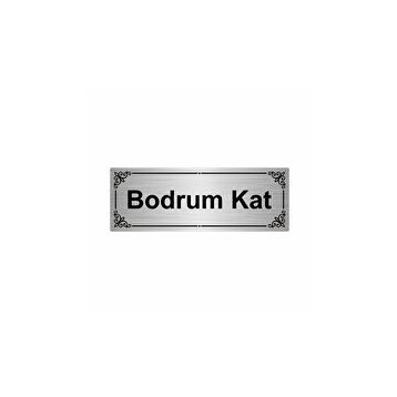 Özarslan Dizayn Bodrum Kat 7x20 cm Gümüş Renk Metal Yönlendirme Levhası