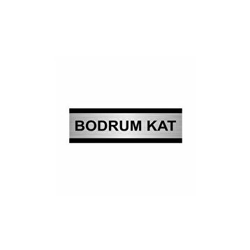 Özarslan Dizayn Bodrum Kat 7x20 cm Gümüş Renk Metal Yönlendirme Levhası