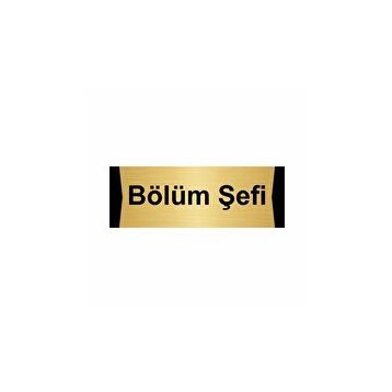 Özarslan Dizayn Bölüm Şefi 10x20 cm Altın Renk Metal Yönlendirme Levhası