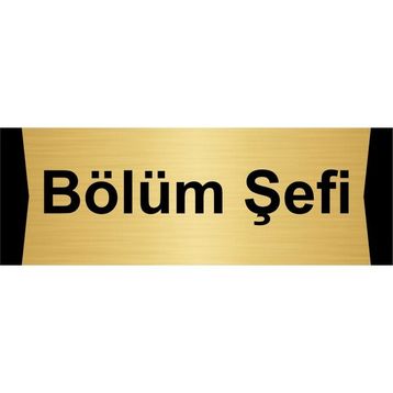 Özarslan Dizayn Bölüm Şefi 10x20 cm Altın Renk Metal Yönlendirme Levhası