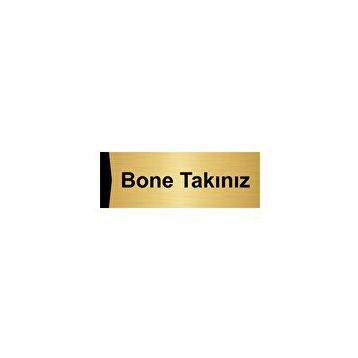 Özarslan Dizayn Bone Takınız 10x20 cm Altın Renk Metal Yönlendirme Levhası