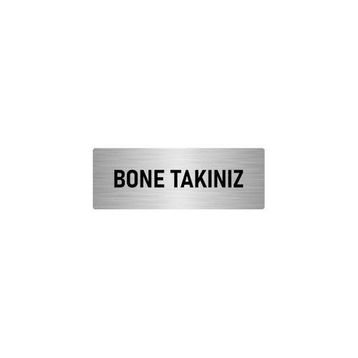 Özarslan Dizayn Bone Takınız 10x20 cm Gümüş Renk Metal Yönlendirme Levhası