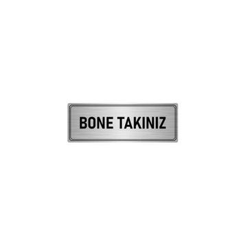 Özarslan Dizayn Bone Takınız 10x20 cm Gümüş Renk Metal Yönlendirme Levhası