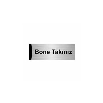 Özarslan Dizayn Bone Takınız 10x20 cm Gümüş Renk Metal Yönlendirme Levhası