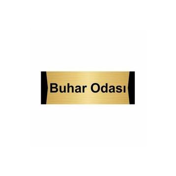 Özarslan Dizayn Buhar Odası 5x20 cm Altın Renk Metal Yönlendirme Levhası
