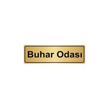 Özarslan Dizayn Buhar Odası 5x20 cm Altın Renk Metal Yönlendirme Levhası