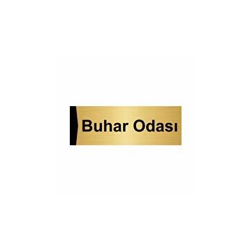 Özarslan Dizayn Buhar Odası 5x20 cm Altın Renk Metal Yönlendirme Levhası