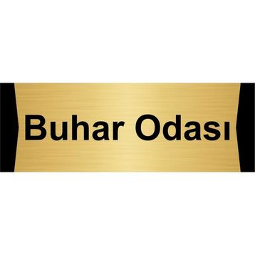 Özarslan Dizayn Buhar Odası 5x20 cm Altın Renk Metal Yönlendirme Levhası