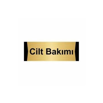 Özarslan Dizayn Cilt Bakımı 10x20 cm Altın Renk Metal Yönlendirme Levhası