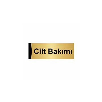 Özarslan Dizayn Cilt Bakımı 10x20 cm Altın Renk Metal Yönlendirme Levhası