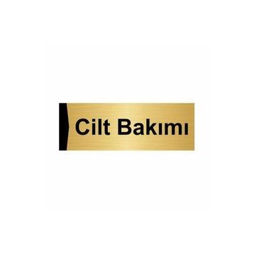Özarslan Dizayn Cilt Bakımı 5x20 cm Altın Renk Metal Yönlendirme Levhası