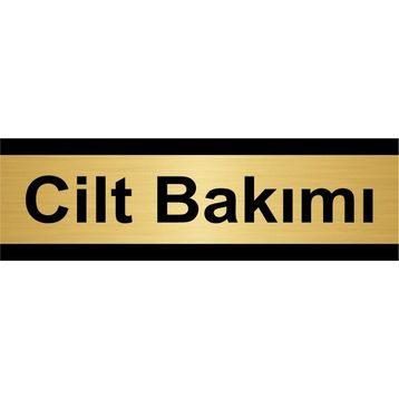 Özarslan Dizayn Cilt Bakımı 5x20 cm Altın Renk Metal Yönlendirme Levhası