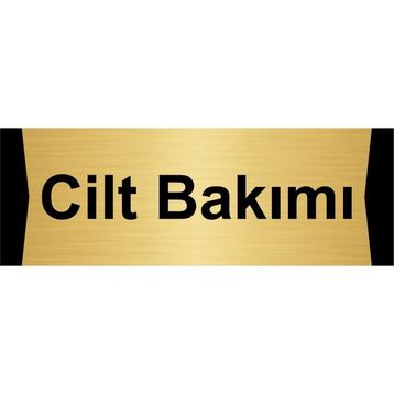 Özarslan Dizayn Cilt Bakımı 5x20 cm Altın Renk Metal Yönlendirme Levhası