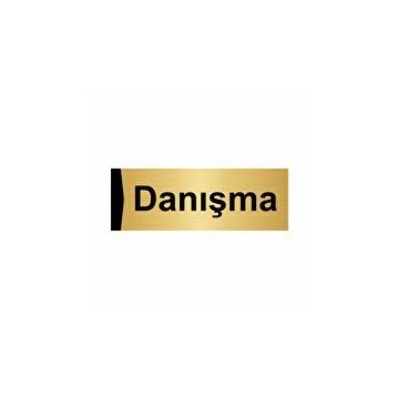 Özarslan Dizayn Danışma 10x20 cm Altın Renk Metal Yönlendirme Levhası
