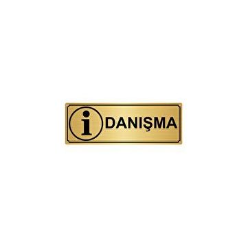Özarslan Dizayn Danışma 10x20 cm Altın Renk Metal Yönlendirme Levhası