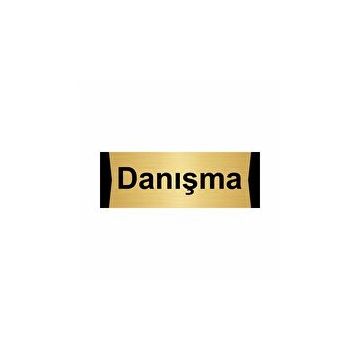 Özarslan Dizayn Danışma 10x20 cm Altın Renk Metal Yönlendirme Levhası