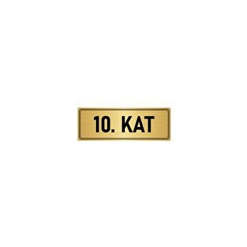 Özarslan Dizayn Departman Kapı İsimliği 10. Kat 5x20 cm Altın Renk Metal Yönlendirme Levhası