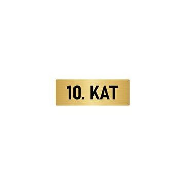 Özarslan Dizayn Departman Kapı İsimliği 10. Kat 5x20 cm Altın Renk Metal Yönlendirme Levhası