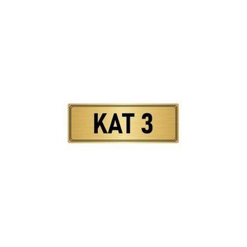 Özarslan Dizayn Departman Kapı İsimliği 3. Kat 5x20 cm Altın Renk Metal Yönlendirme Levhası