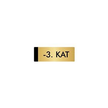Özarslan Dizayn Departman Kapı İsimliği 3. Kat 5x20 cm Altın Renk Metal Yönlendirme Levhası